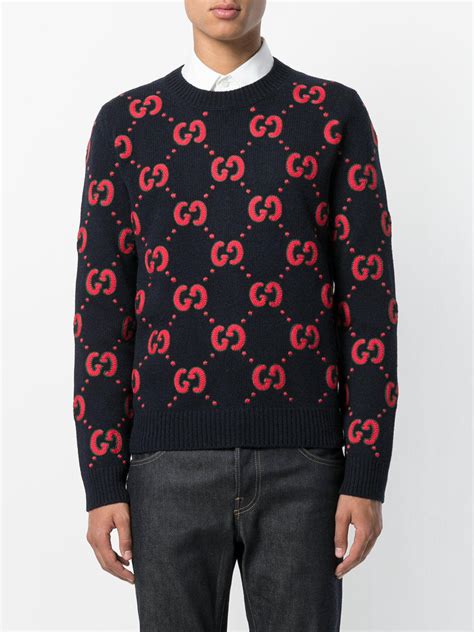 black sweater gucci|gucci sweater black and red.